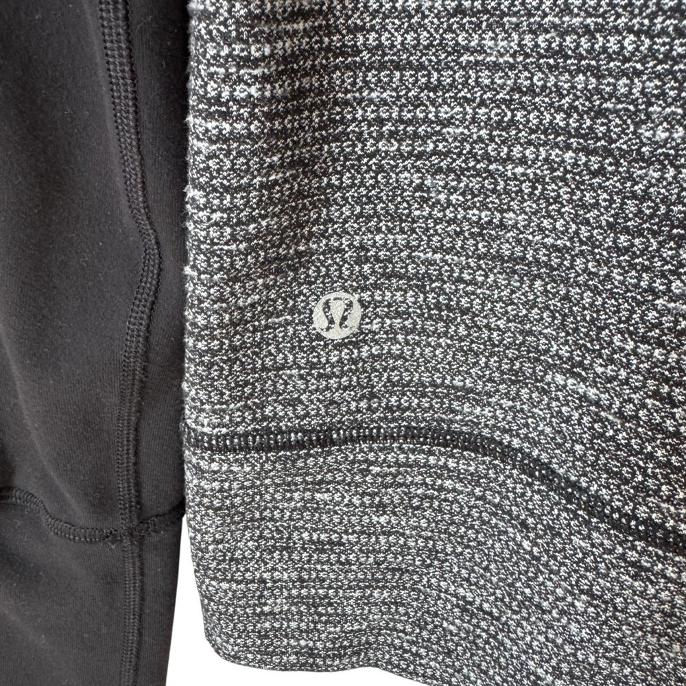 Lululemon Daily Yoga Jacket Coco Pique Black High Neck Collar Women's Size 8 - Picture 8 of 10